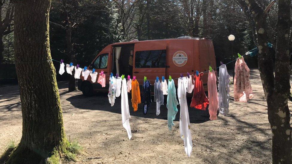 Clothes on washing line