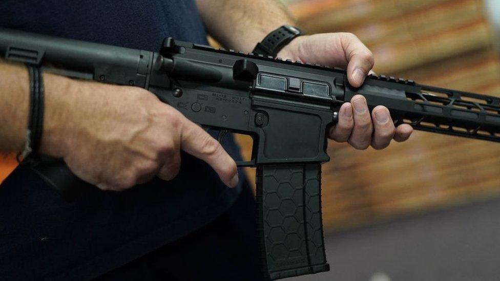 An AR-15 at a New York gunshop