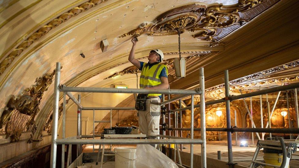 Refurb Blackpool Tower Ball ceiling