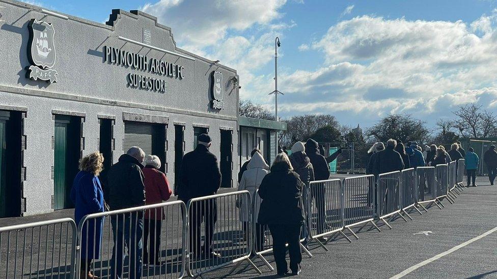 Queue at Home Park