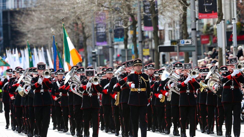 A parade through Dublin followed the commemorations at the GPO