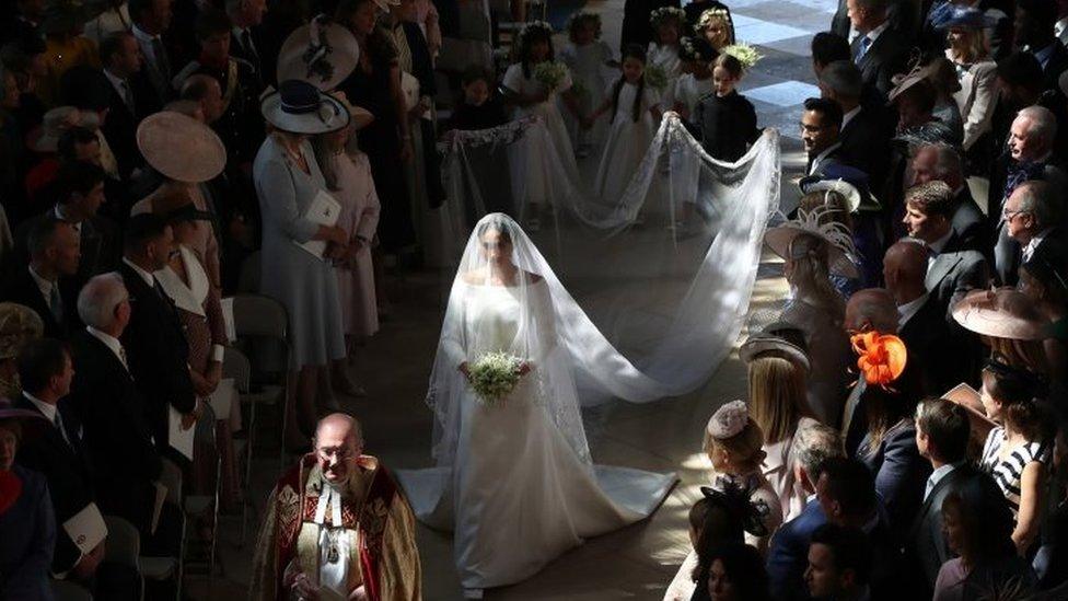 Meghan Markle on her wedding day