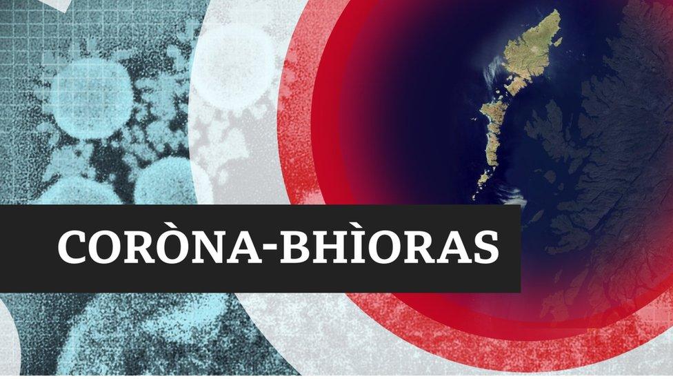 Suaicheantas a'choròna-bhìorais air mapa nan Eilean Siar
