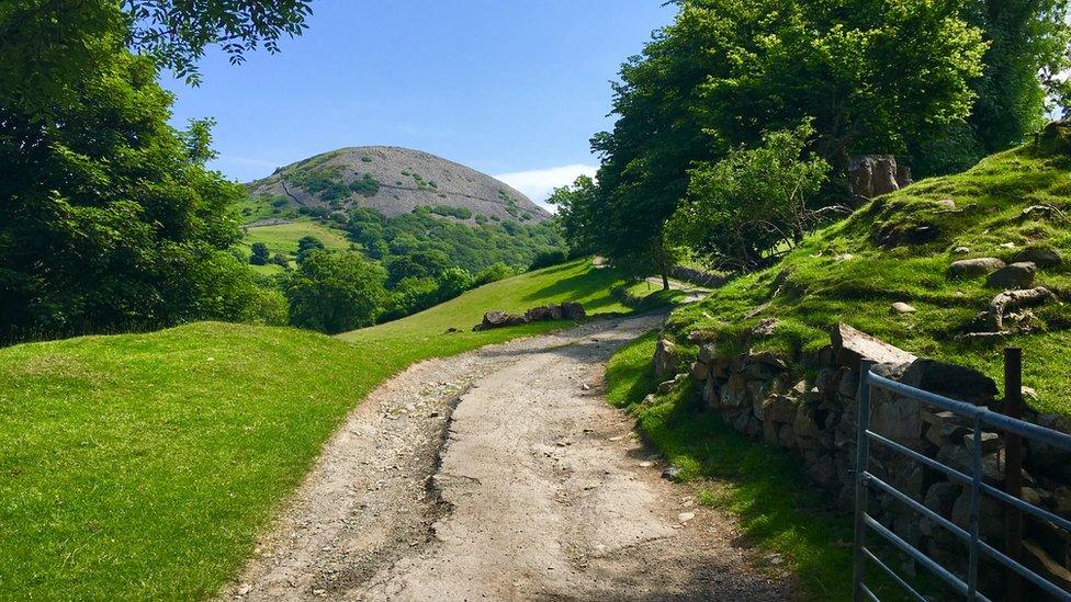 A gate opening up to Dinas hill in Llanfairfechan