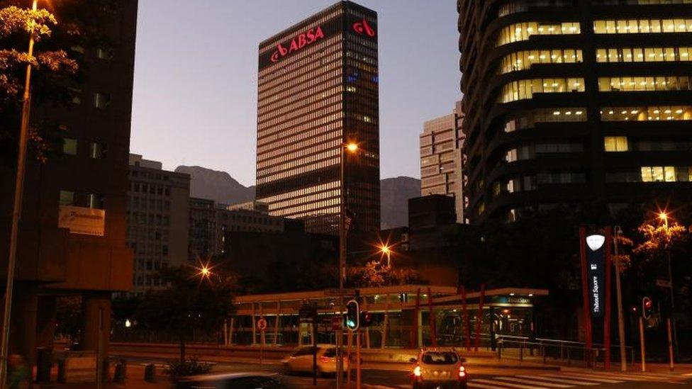 The headquarters of Barclays' South African subsidiary Absa bank in Cape Town