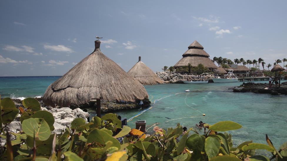 Huts at Xcaret eco park