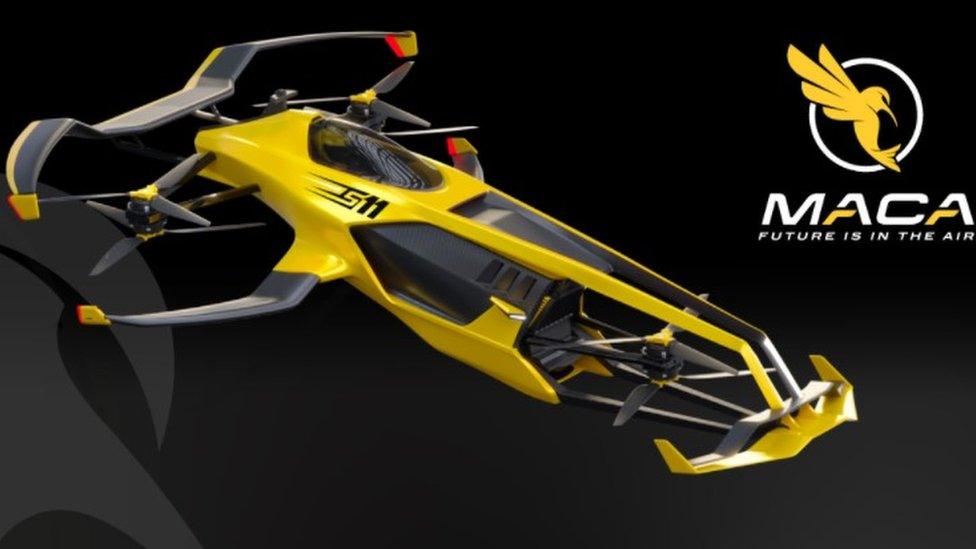 Maca 'carcopter' racing car