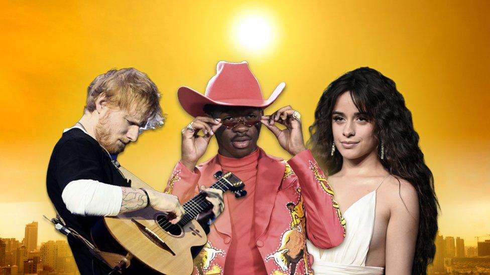 Ed Sheeran, Lil Nas X and Camila Cabello