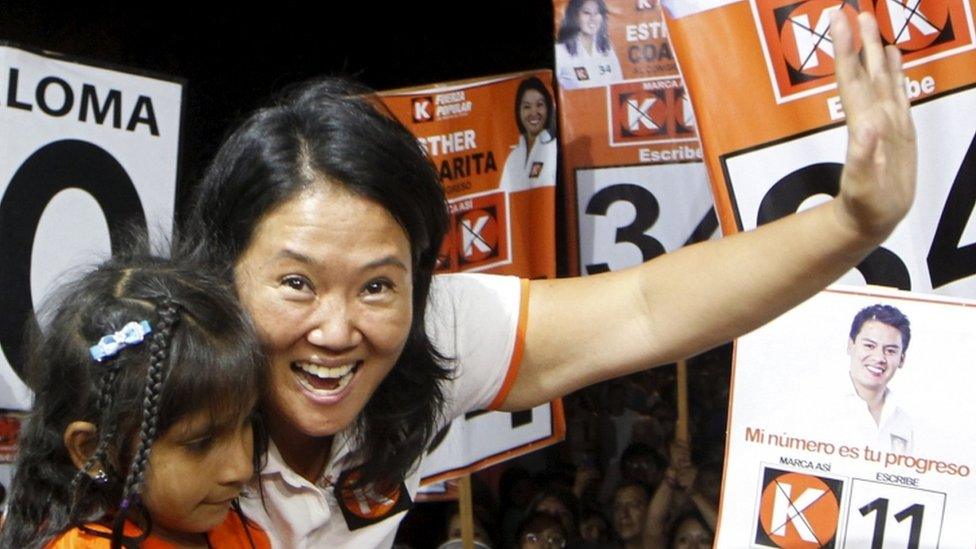 Keiko Fujimori during campaign in Peru, 4 March 2016