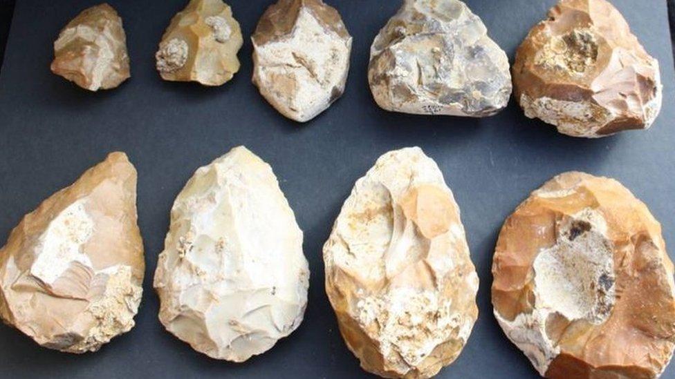 Stone tools from Jaljulia near Tel Aviv