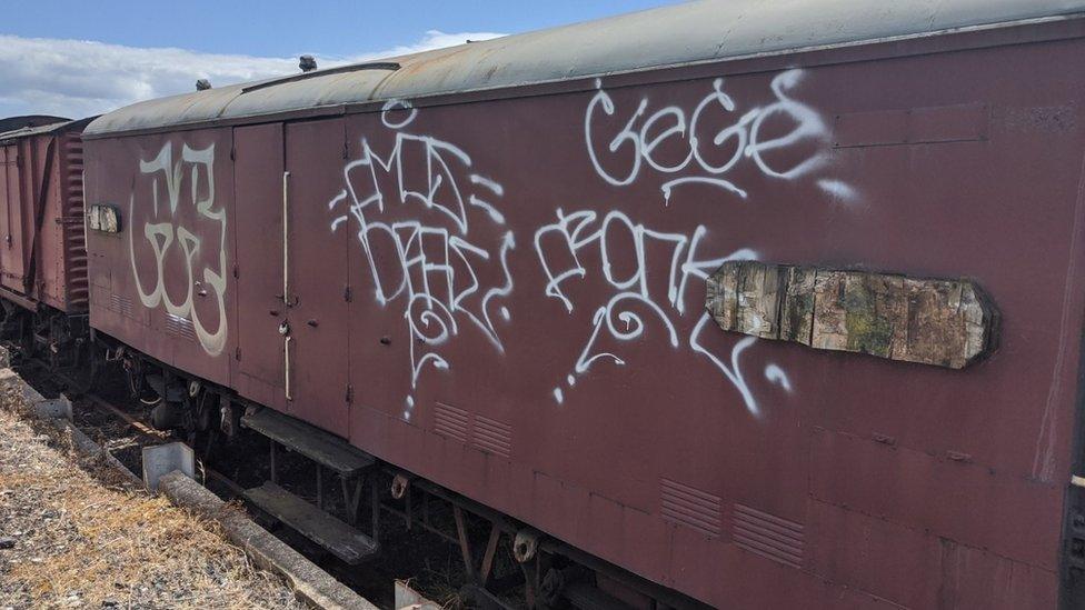 Swanage Railway graffiti