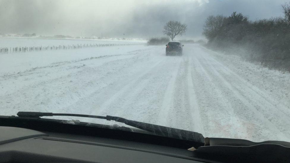 Snow around Skegness