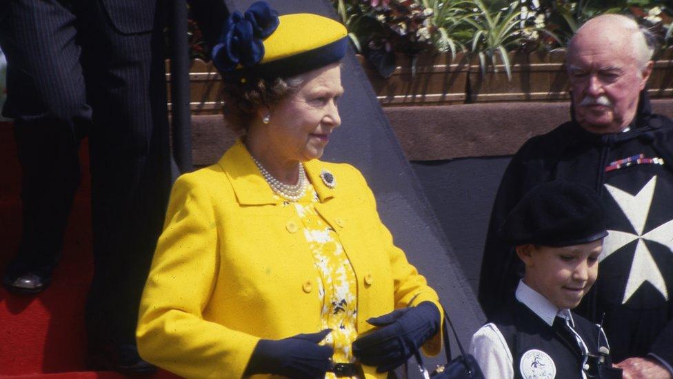 Queen Elizabeth II at St John Ambulance centenary, Hyde Park in 1987