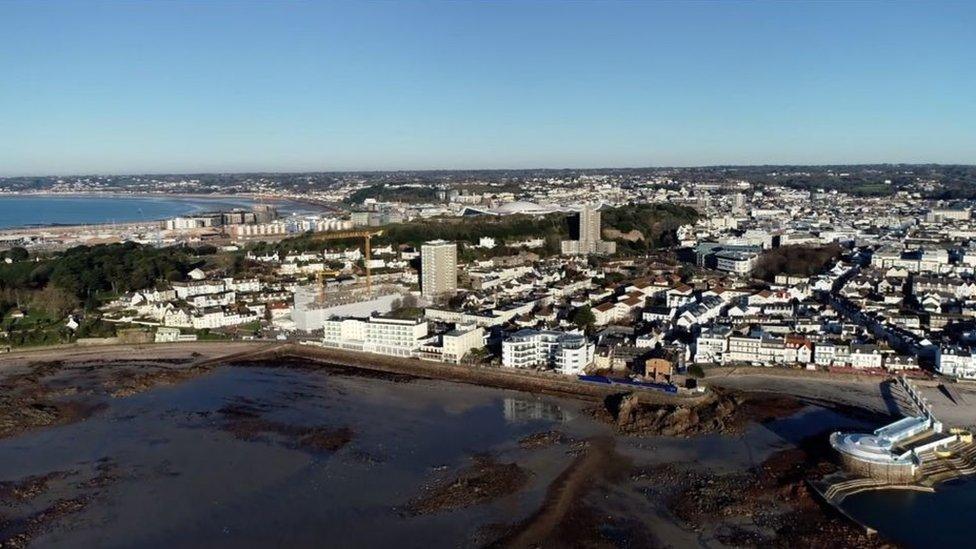 Aerial view of Jersey