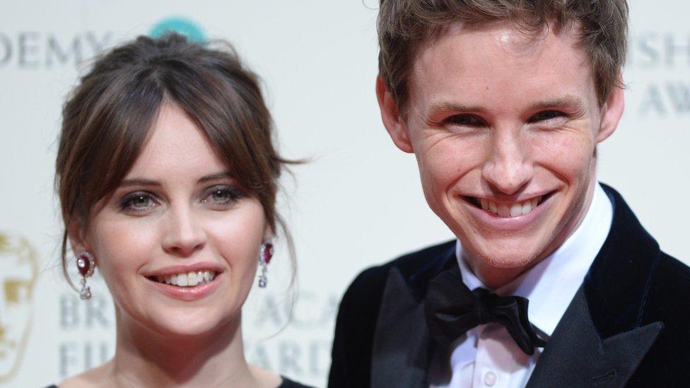 Felicity Jones and Eddie Redmayne