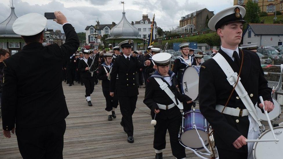 The parade in Bangor