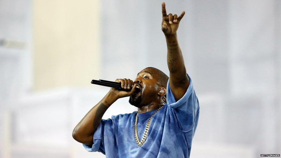 Kanye performing in Canada