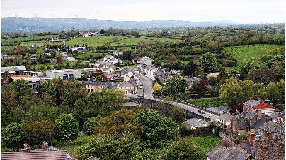 An aerial photograph of Belturbet