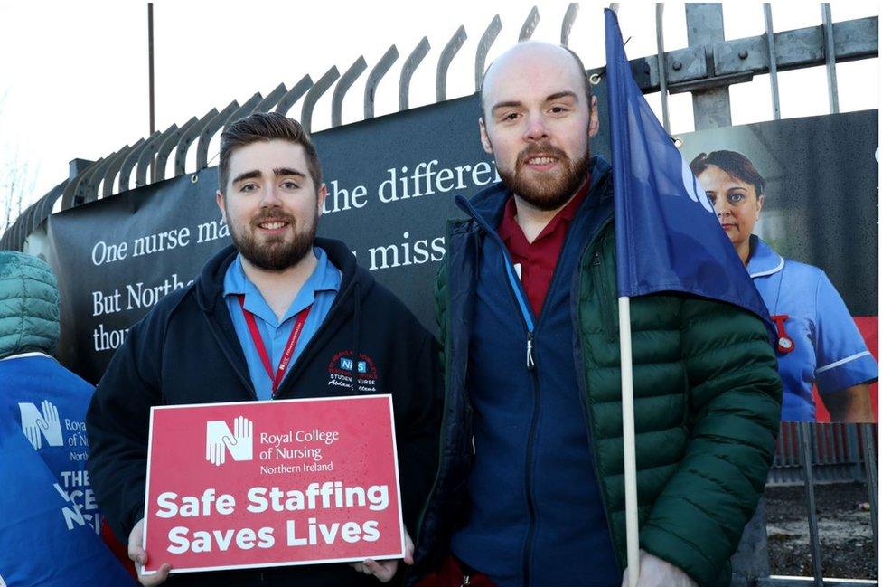 Striking nurses