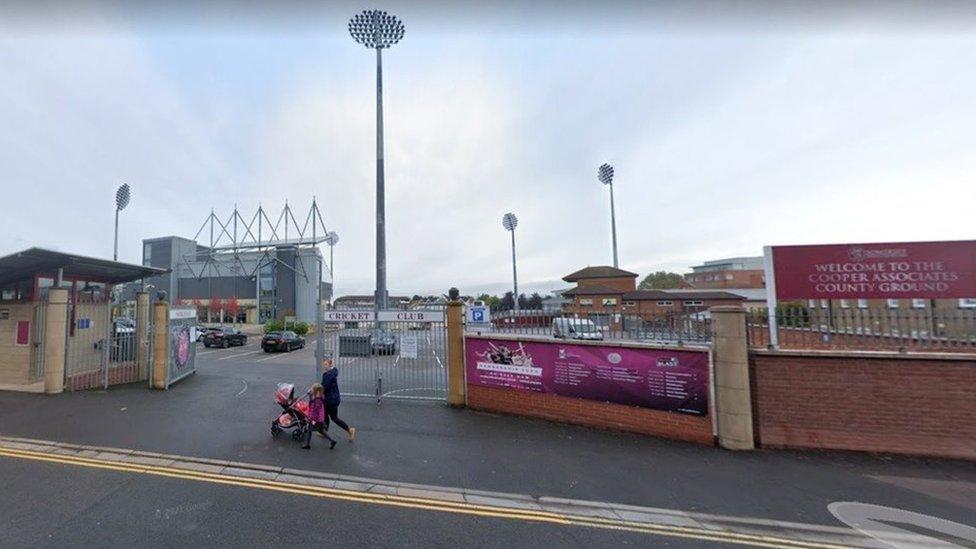 Front entrance of Cooper Associates County Ground