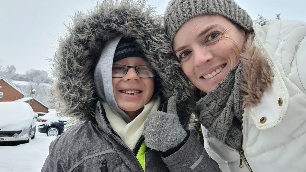 Heather Noble with son Joshua