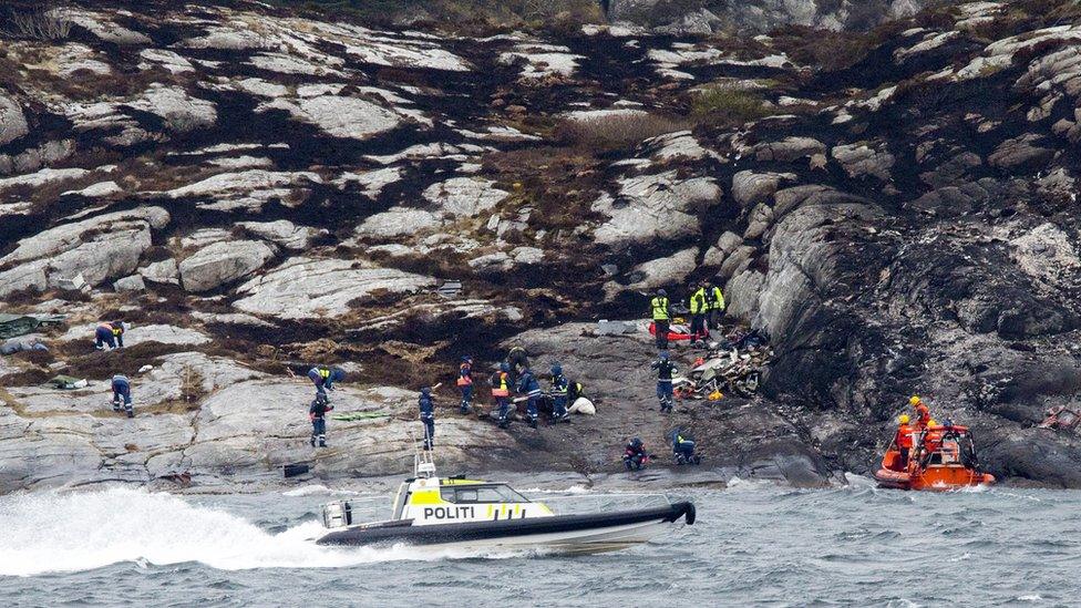 scene of Norway crash