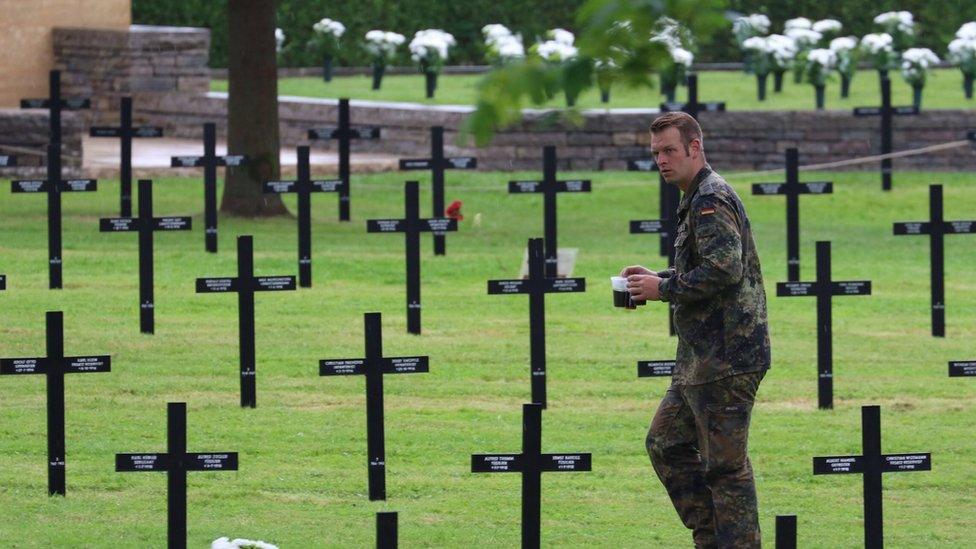 Preparations underway at Fricourt Military Cemetery