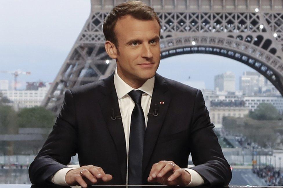 Emmanuel Macron defended the strikes in a live interview on TV