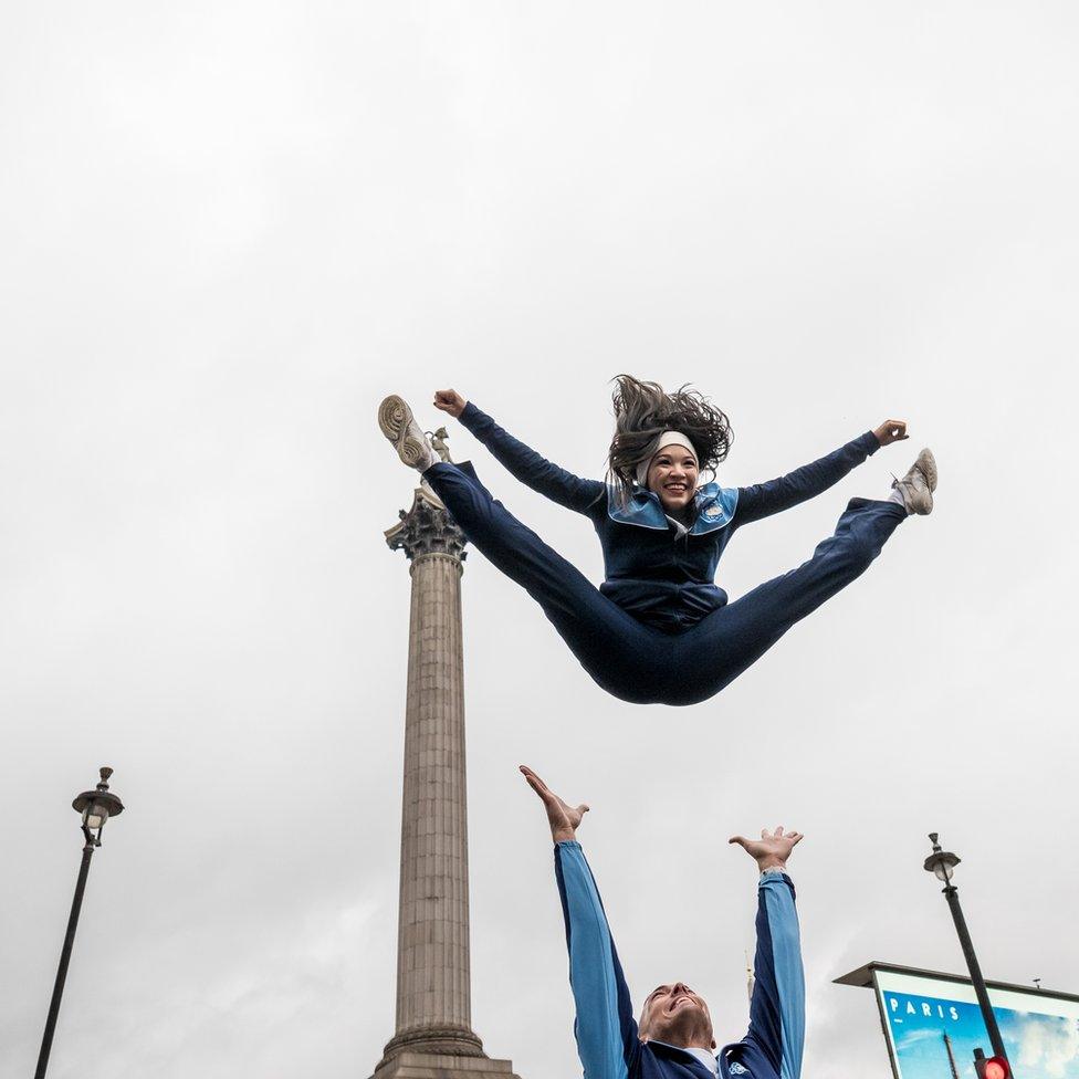 Athlete in Trafalgar Square