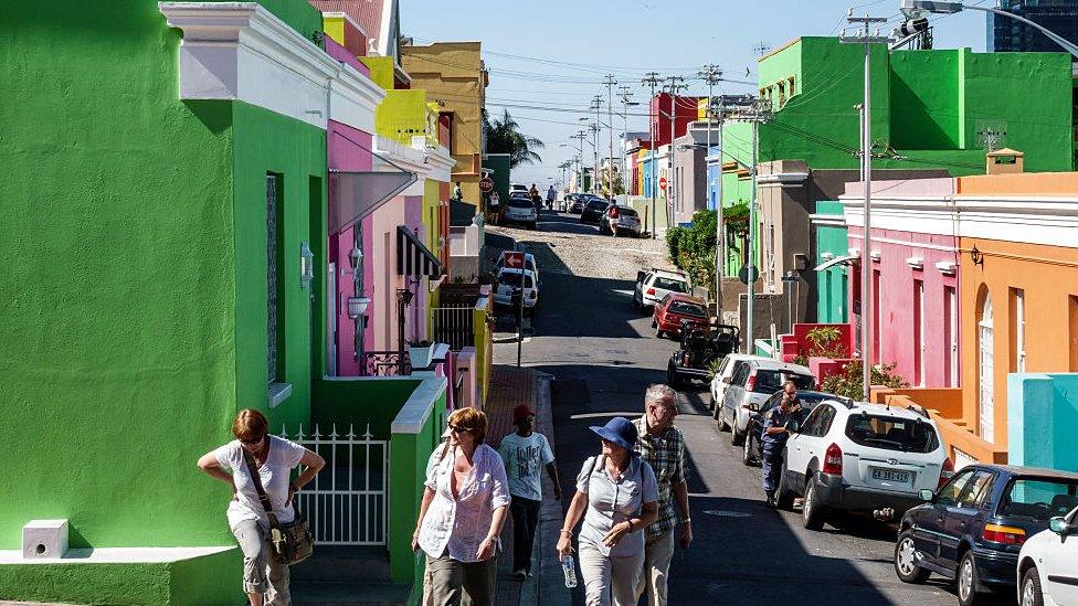 Tourists in Bo-Kaap