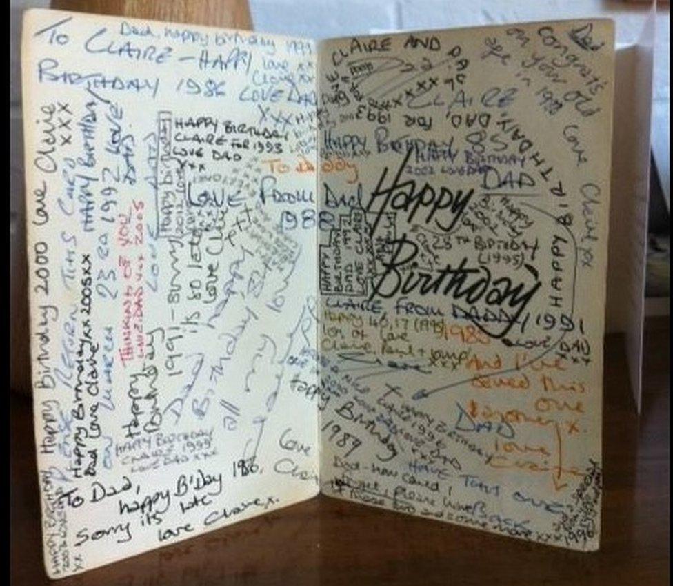 Missing birthday card