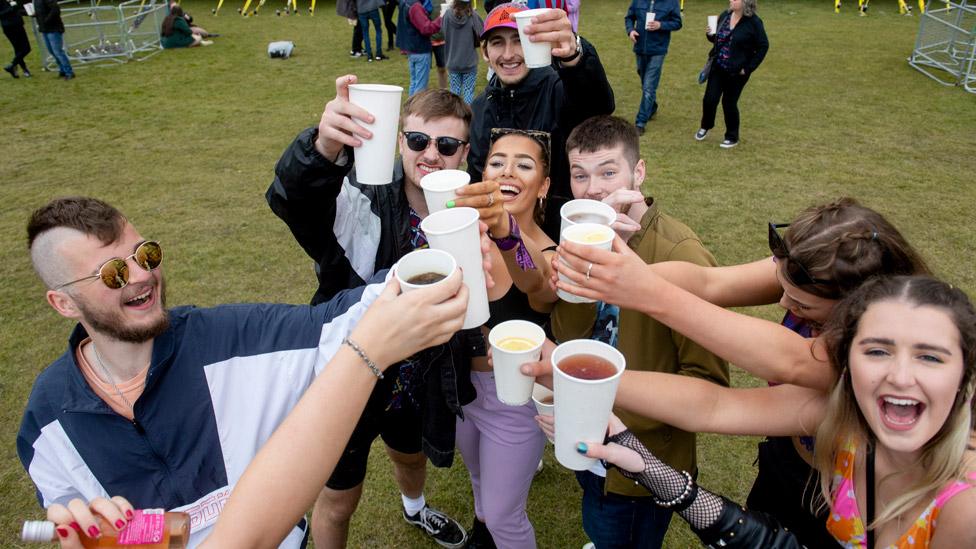 Fans at Sefton Park gig in Liverpool