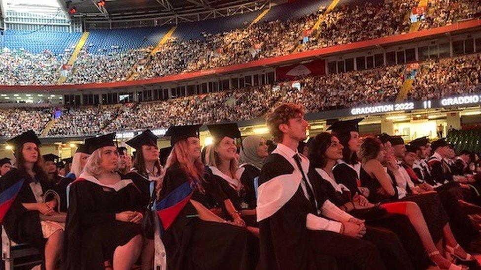 Cardiff University's 2022 graduation ceremony at Principality Stadium