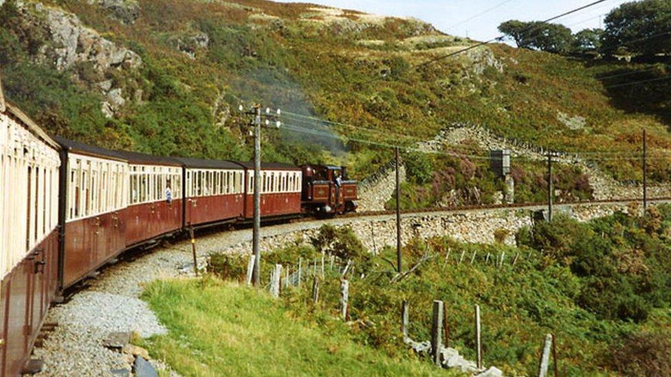 A train on Ffestiniog Railway