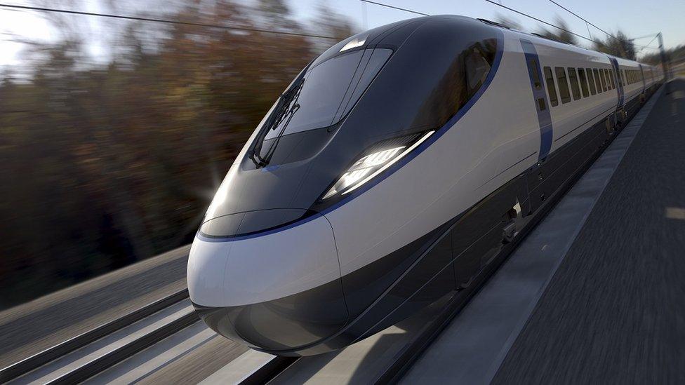 Artist's impression of HS2 train