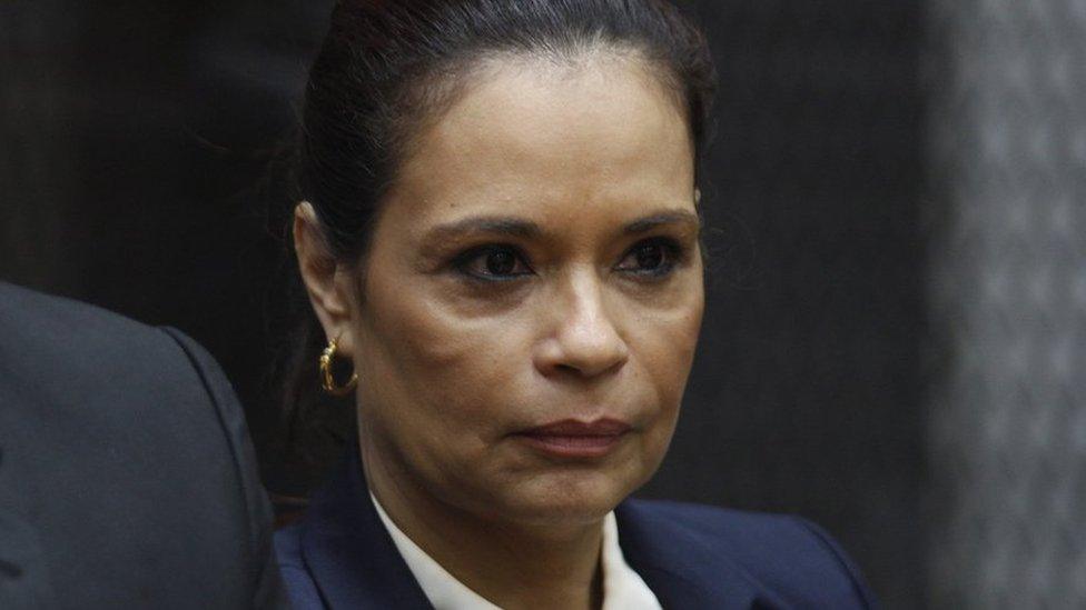 Guatemala's former Vice-President Roxana Baldetti attends a court hearing on corruption charges