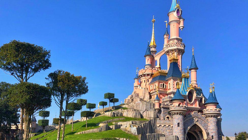 A view of the castle at Disneyland