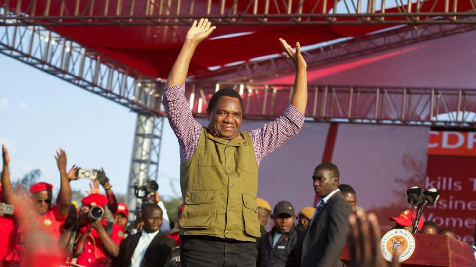 Zambia's president wins second term with 60% of the vote