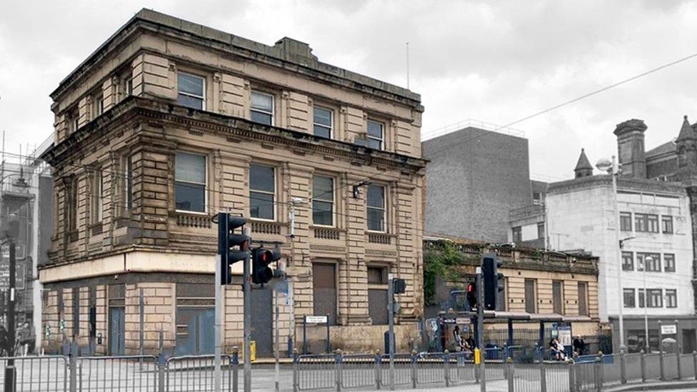 The former Yorkshire Bank building in Fitzalan Square Sheffield