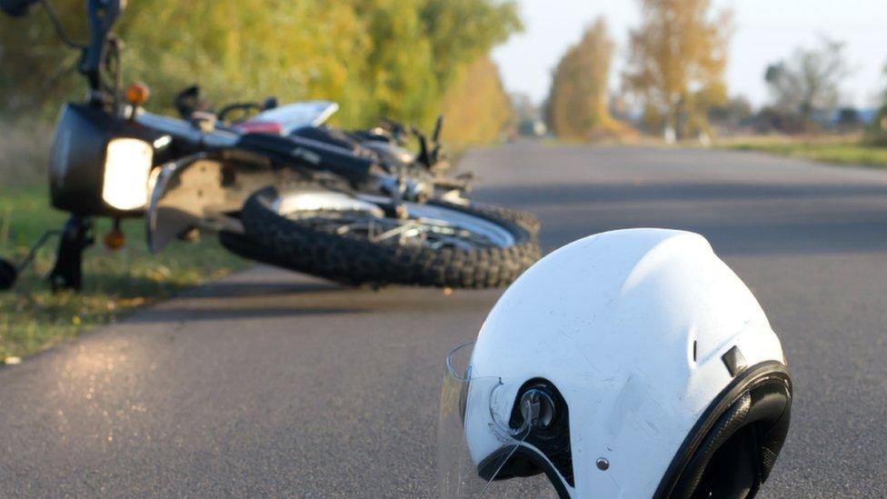 Staged motorcycle accident