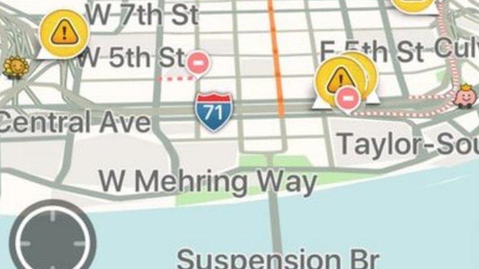 Waze screen grab