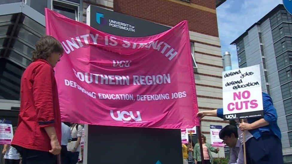 University of Portsmouth protest on 10 July 2019