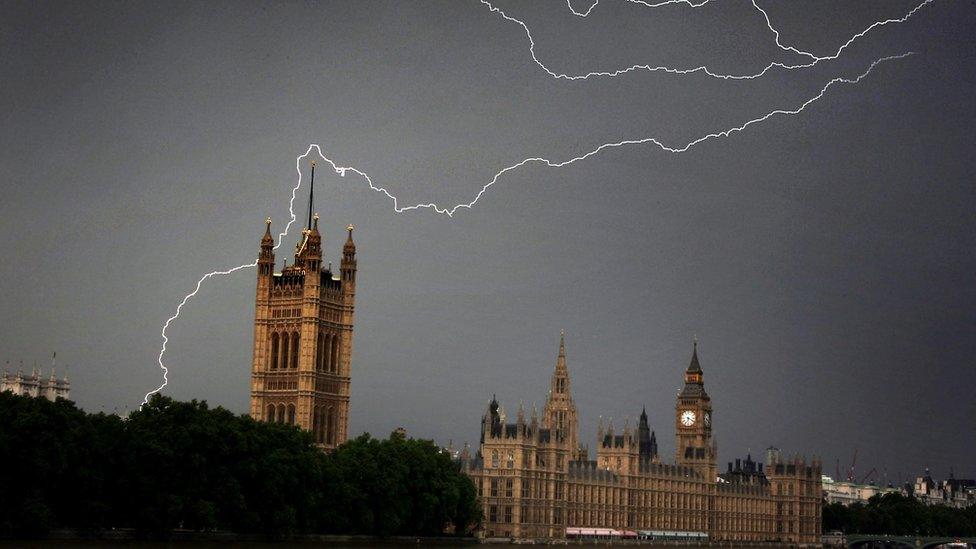 Lightning over London.