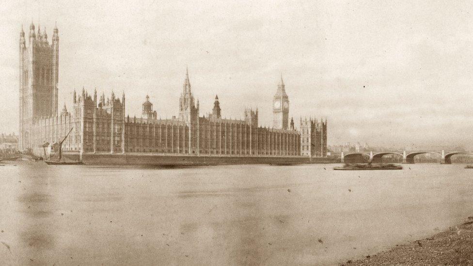 The Houses of Parliament, photographed in 1858, the year of the Great Stink