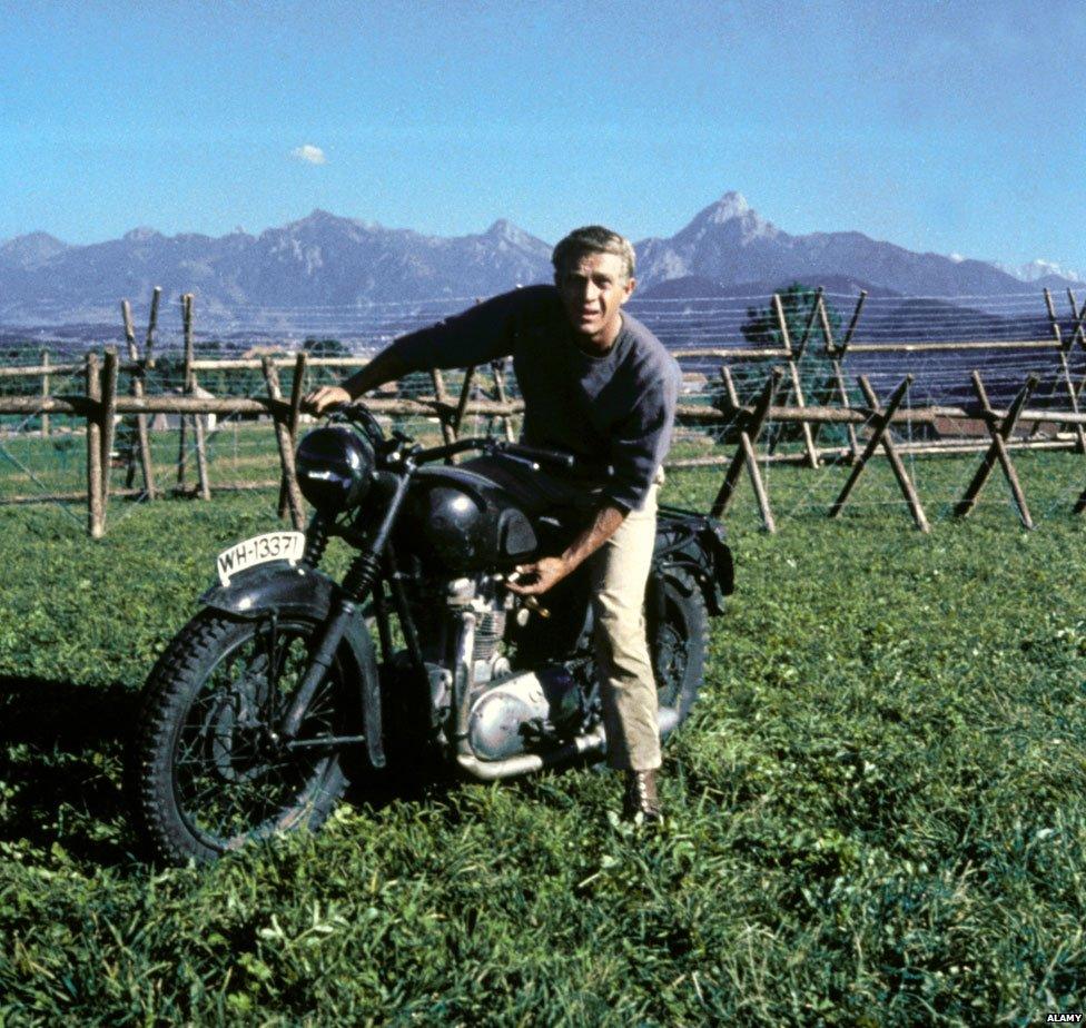 Steve McQueen in The Great Escape (Alamy)