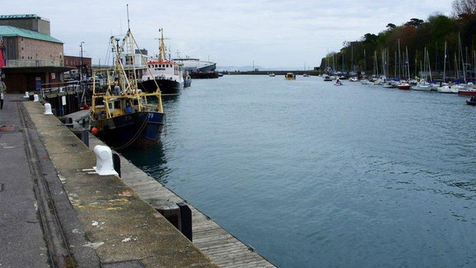 Weymouth Habour close to Weymouth Pavilion