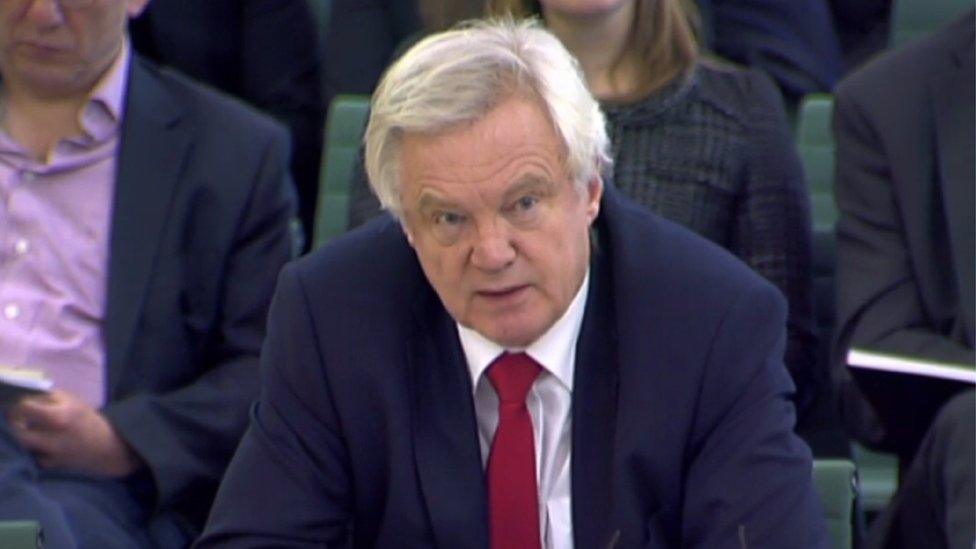 David Davis speaks to MPs on the Commons Exiting the EU committee