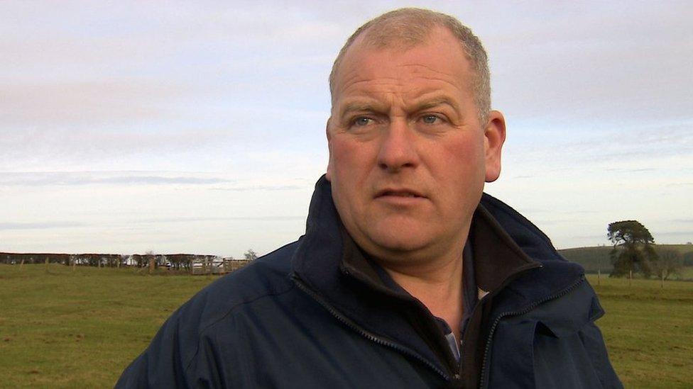 David Stewart on his farm near Lockerbie