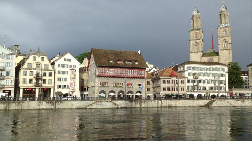 The waterfront in Zurich