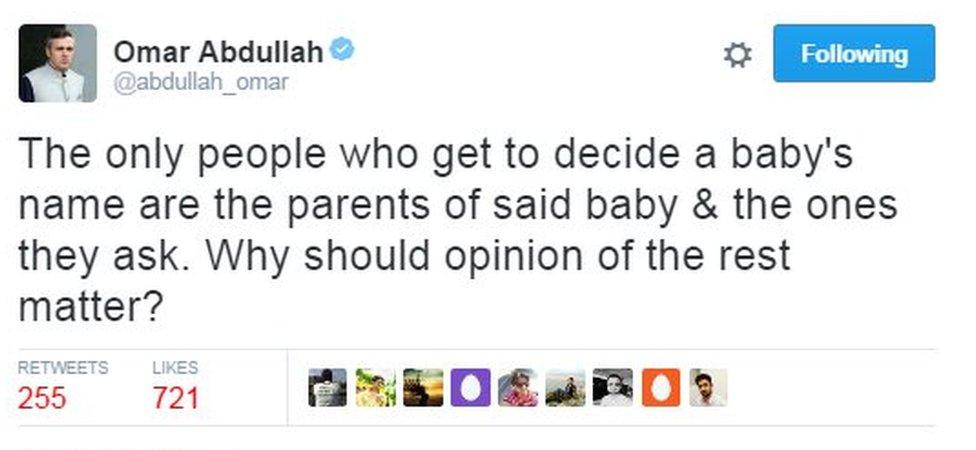 The only people who get to decide a baby's name are the parents of said baby & the ones they ask. Why should opinion of the rest matter?